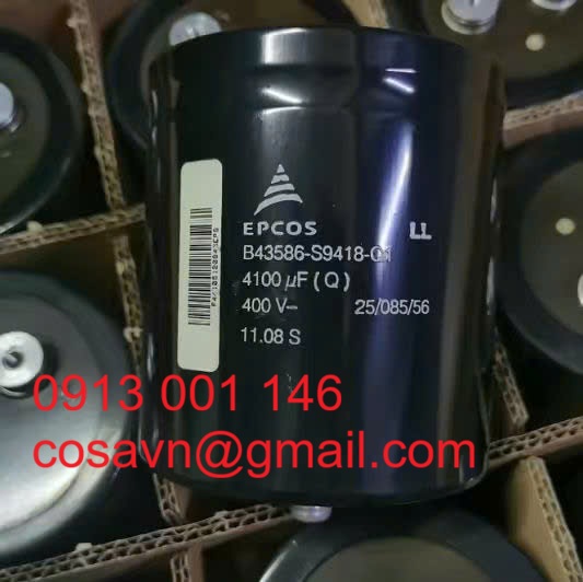 EPCOS  Tụ điện nhôm điện phân EPCOS B43586-S9418-Q3 B43586-S9418-Q3